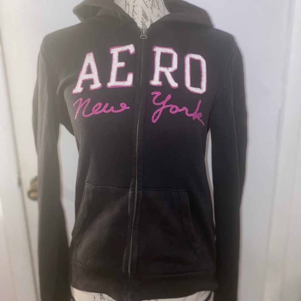 Black Aeropostale hoodie.